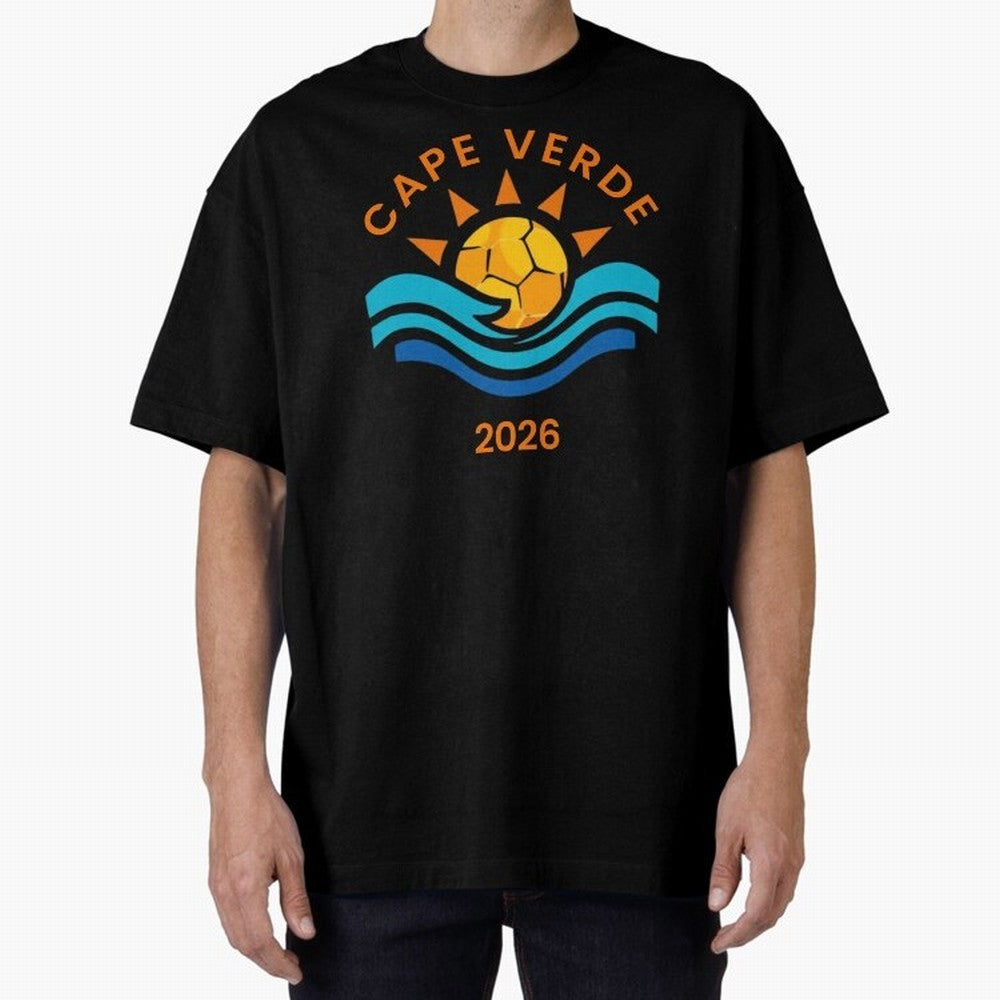 Cape Verde 2026 Oversized T-Shirt Celebrate National Team Dreams in Match Day Hype around FIFA World Cup 2026 Group Stage, Messi and Cristiano Ronaldo, England, France and Netherlands, Football History, Final Match Energy, Crowd Noise and Once in a