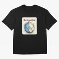 Go Argentina Soccer Ball Flag | Argentinian Football Fan Graphic Tee Oversized T-Shirt Turn Every Weekend Toward FIFA World Cup 2026 for Fans of Mbappe and Brazil, Bringing Sports Nostalgia, International Competition, Famous Players and