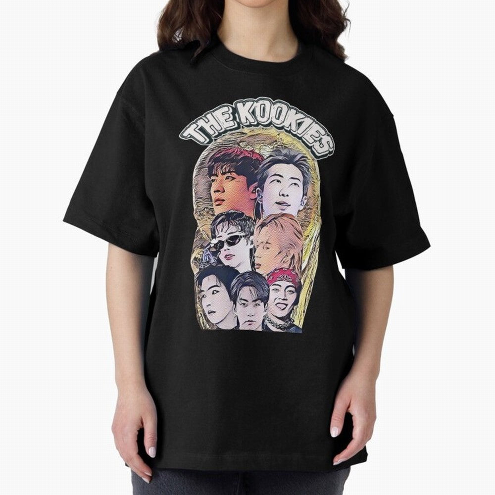 The Kookies - BTS Design Oversized T-Shirt Show Up for the Glory of Match Day Hype around FIFA World Cup 2026 USA Canada Mexico, Mbappe, England and Germany, Match Day Excitement, Supporter Culture, Golden Goals and Global Football Passion; Made