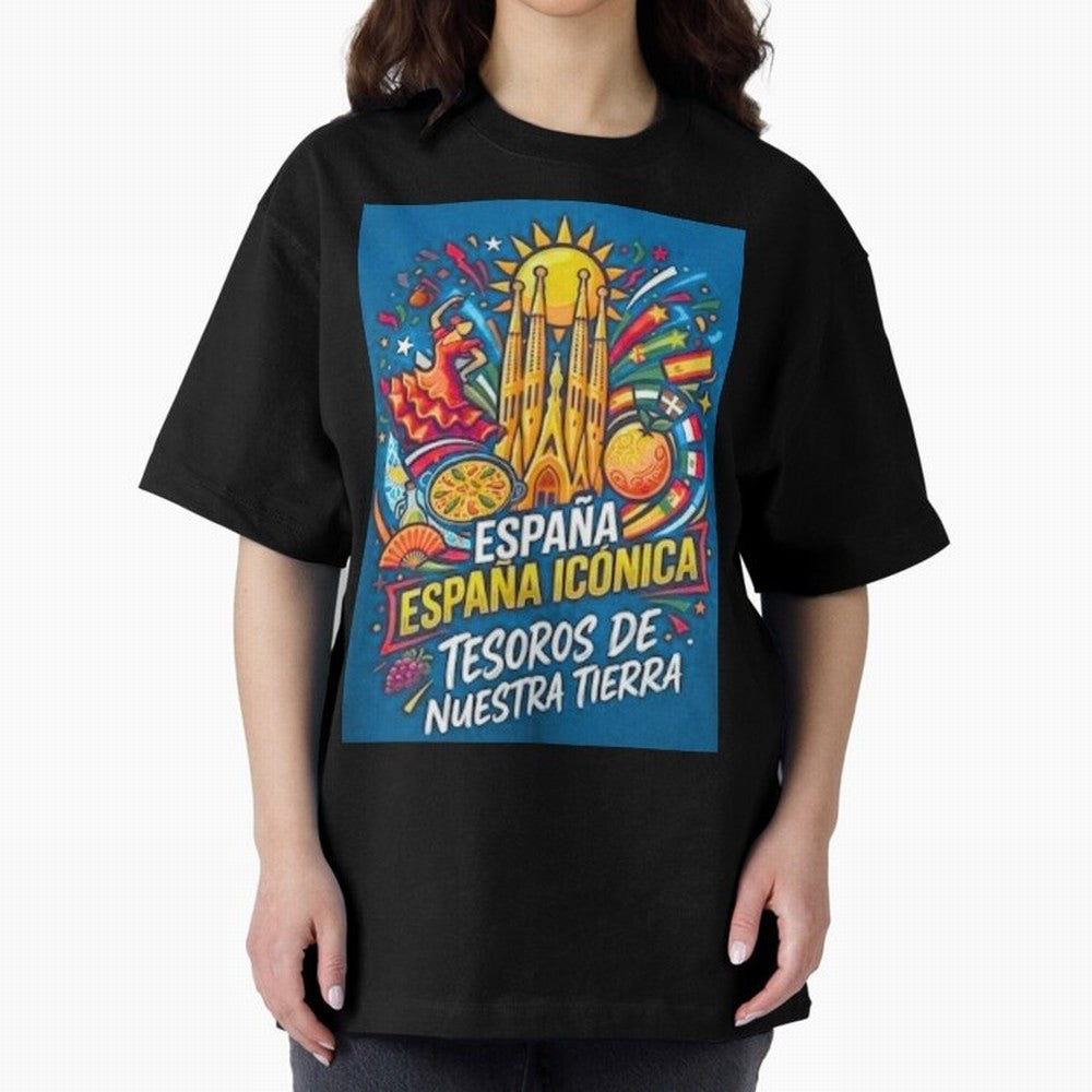 Spain Oversized T-Shirt Support the Legends of Match Day Hype around FIFA World Cup 2026 USA Canada Mexico, Messi, England, France and Netherlands, Football Passion, Legendary Performances, Festival Vibes and Supporter Community; Ideal for Fans Who