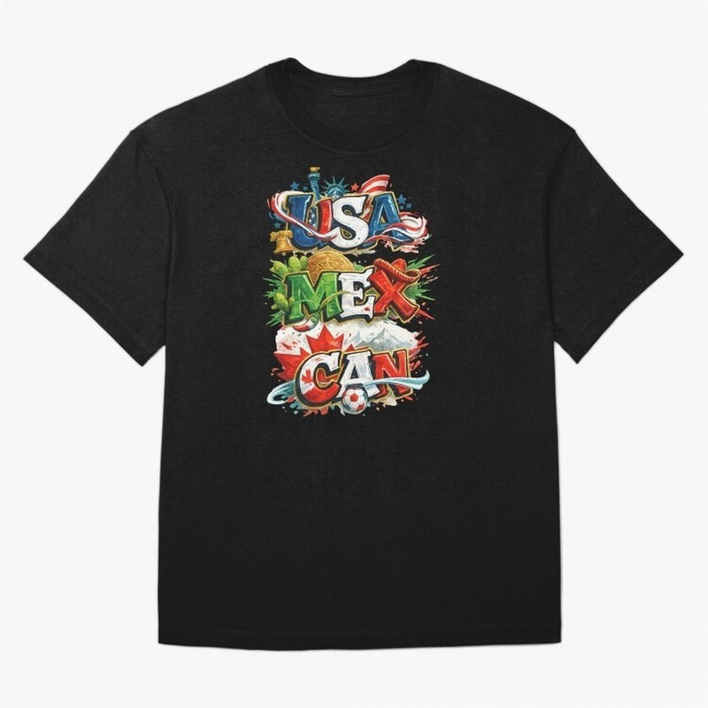 World Cup 2026 USA Canada Mexico Oversized T-Shirt Show Your Tournament Heart for Match Day Hype around FIFA World Cup 2026, Mbappe and Neymar, France, Soccer Culture, Superstar Moments, National Team Dreams and Competitive Fire; Ideal for Football