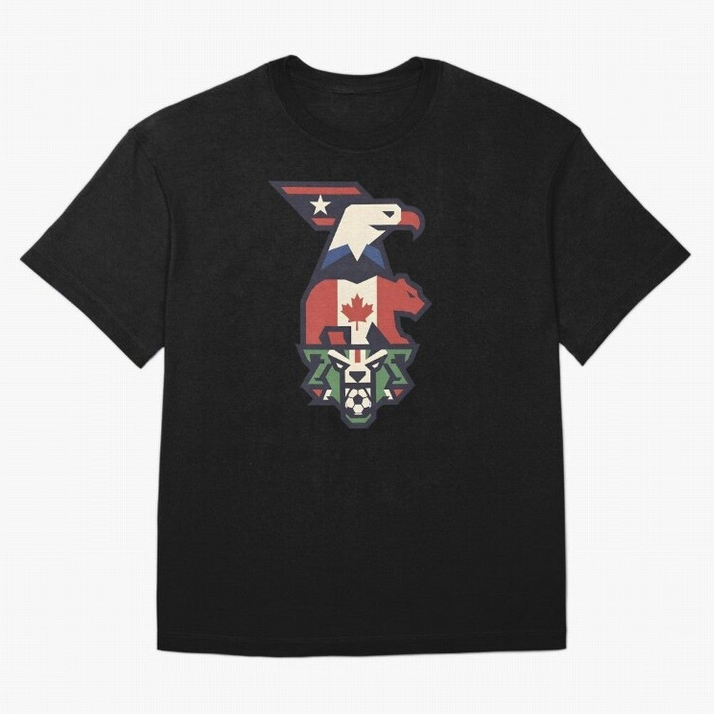 USA Canada Mexico World Cup 2026 Host Nations Oversized T-Shirt Turn Up for the FIFA World Cup 2026 Journey through Mbappe Highlights, Argentina and Brazil Pride, Vintage Soccer Flavor, Modern Football Stars, National Flags and Final Night Emotion;