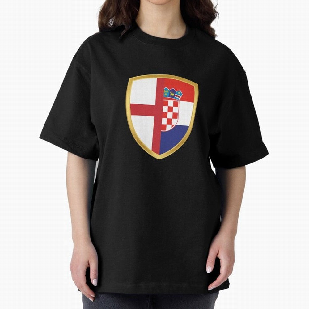 FIFA World Cup - England v Croatia Oversized T-Shirt Stand with FIFA World Cup 2026 USA Canada Mexico Centered on Haaland and Mbappe, Netherlands Energy, Goal Celebration Energy, Supporter Heritage, Football Icons and Worldwide Tournament Joy;