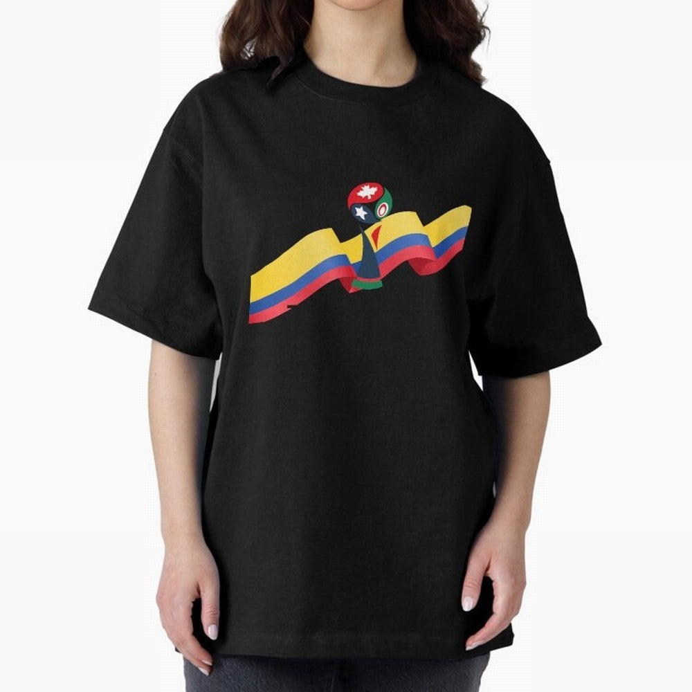 World Cup 2026 Team Colombia Oversized T-Shirt Capture Stadium Memories from FIFA World Cup 2026 Group Stage Spirit, Inspired by Netherlands, Messi, Stadium Memories, Football Loyalty, International Chants and Championship Tradition; Perfect for
