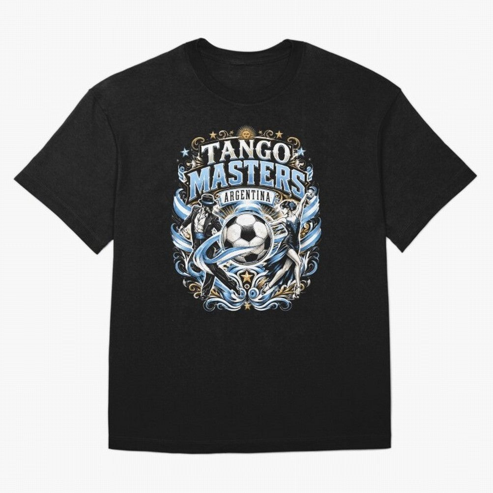 Tango Masters Argentina World Cup 2026 Oversized T-Shirt Celebrate Unforgettable Nights in Global Football Passion for FIFA World Cup 2026 Group Stage, Inspired by Neymar, England and Germany, Sports Nostalgia, International Competition, Famous