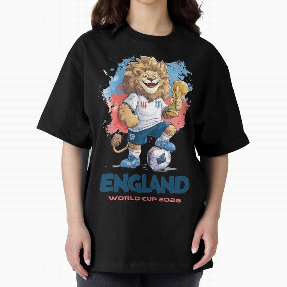 England - World Cup 2026 Oversized T-Shirt Represent the Passion of FIFA World Cup 2026 Spirit, Built around England, France and Netherlands, Mbappe and Neymar, Soccer Culture, Superstar Moments, National Team Dreams and Competitive Fire; Made for