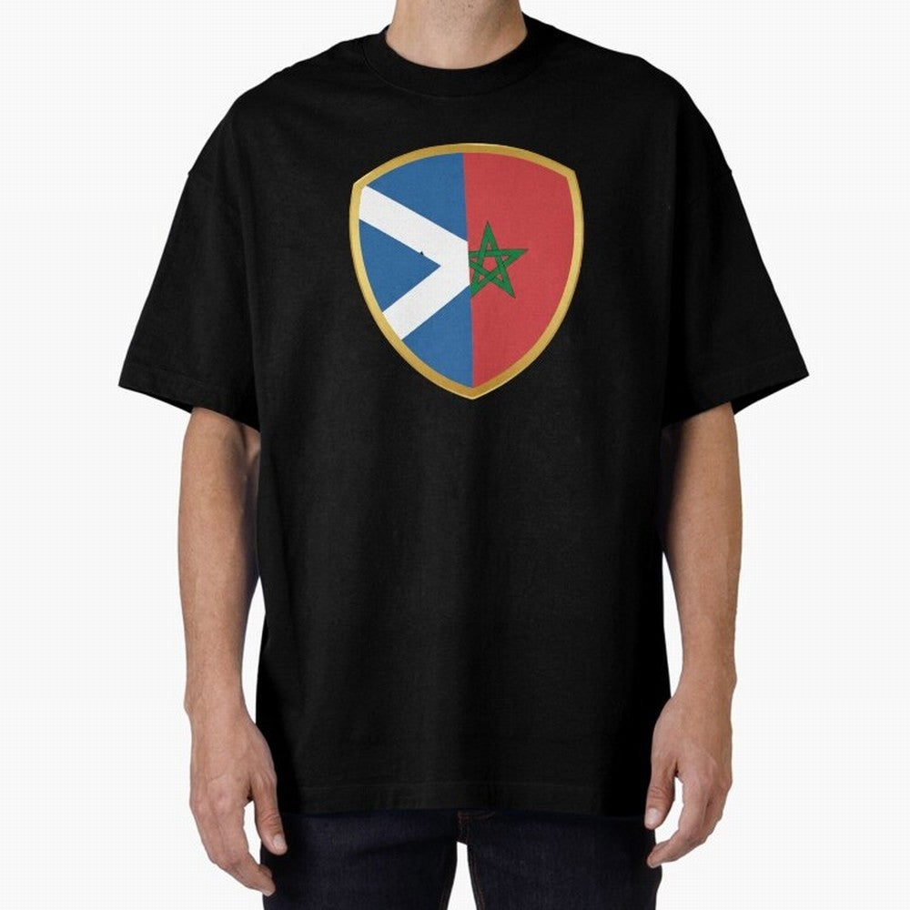 FIFA World Cup -Scotland v Morocco Oversized T-Shirt Celebrate Classic Football Spirit in Global Football Passion for FIFA World Cup 2026 Group Stage, Capturing Messi, CR7 and Mbappe, England, Football History, Final Match Energy, Crowd Noise and