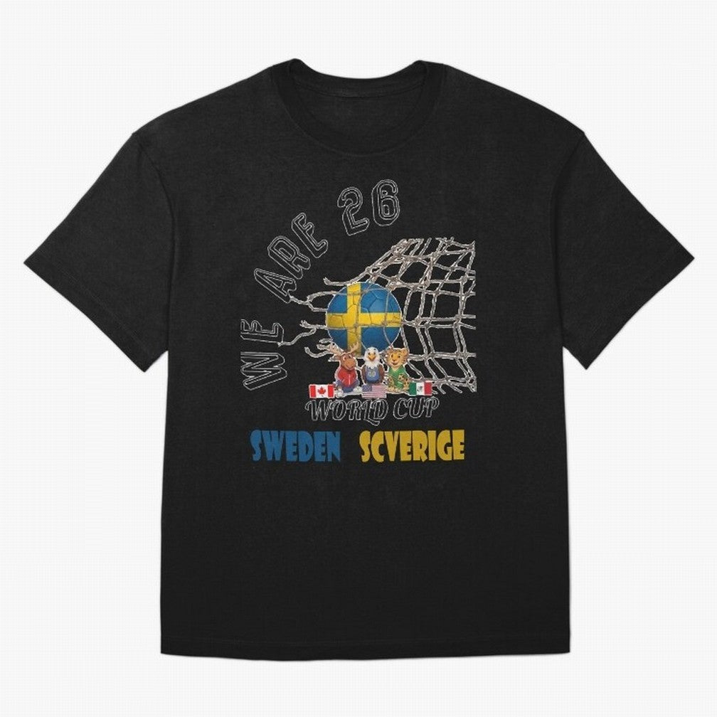 World cup 26 - Sweden Oversized T-Shirt Enjoy FIFA World Cup 2026 Featuring Mbappe, France and Portugal Energy, Tournament Hype, Historic Matchups, Family Viewing Parties and Global Sports Pride; Created for Match Day Parties, Soccer Gifts, Fan