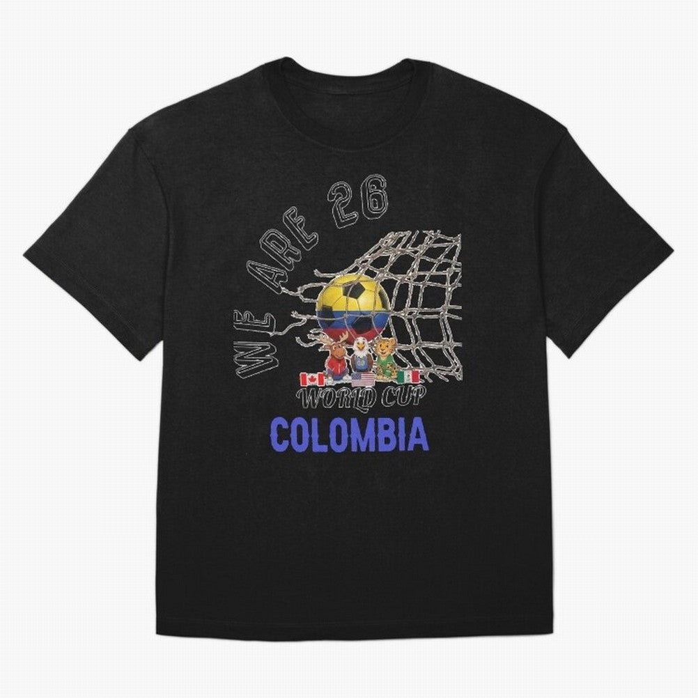 World cup 26 - Colombia Oversized T-Shirt Keep the Legacy of FIFA World Cup 2026 Group Stage Made for Mbappe, Argentina Energy, Worldwide Fan Energy, Dramatic Goals, Stadium Lights and Championship Celebrations; Built for Supporters Chasing Trophy
