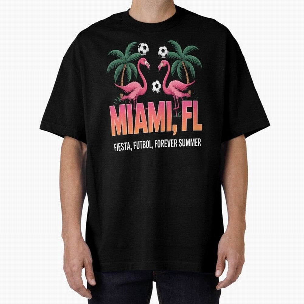 2026 soccer city - Miami FL - canada soccer - mexico soccer - north america soccer - 2026 soccer - world football 2026 - funny soccer shirt - patriotic soccer - sarcastic soccer Oversized T-Shirt Celebrate Global Passion for FIFA World Cup 2026