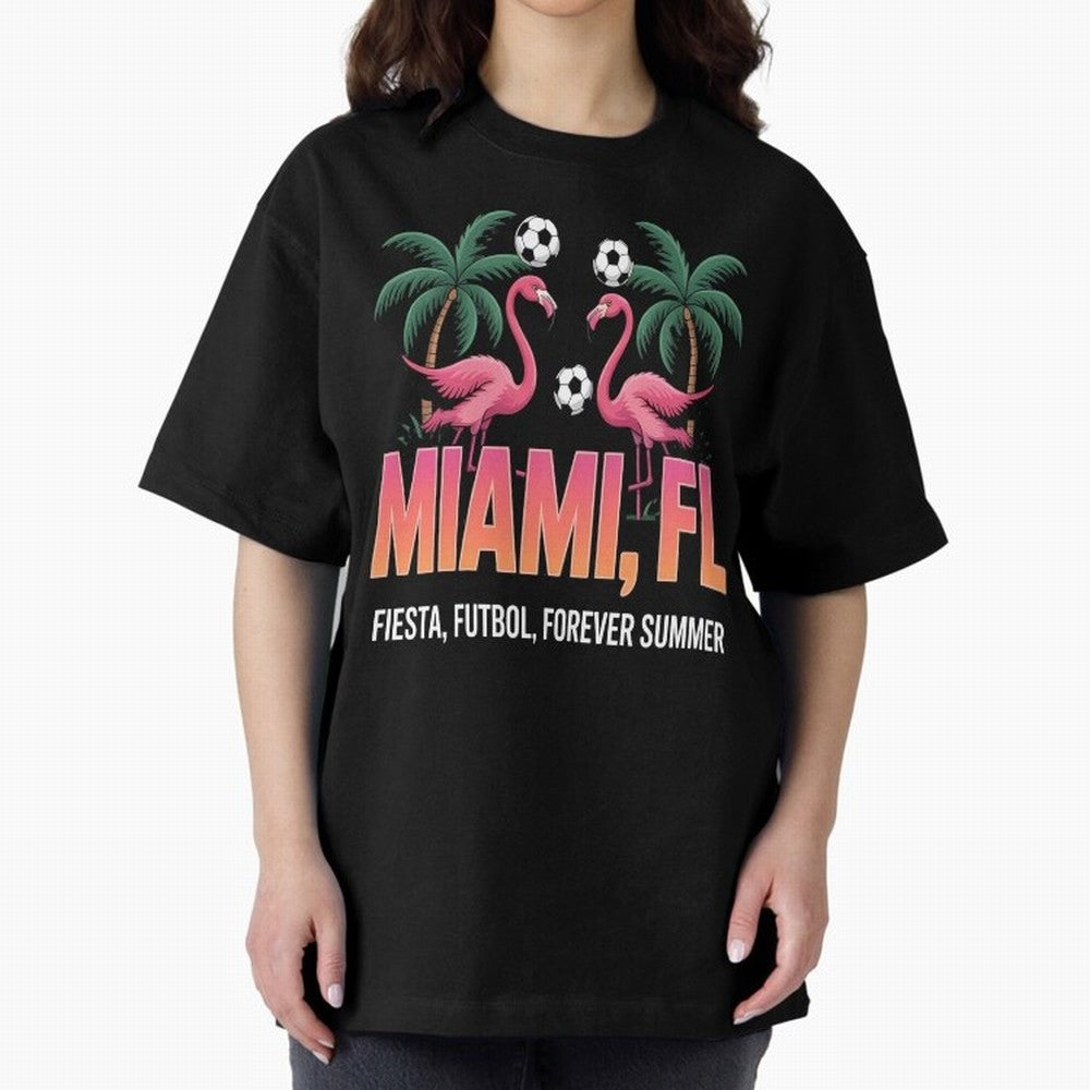 2026 soccer city - Miami FL - canada soccer - mexico soccer - north america soccer - 2026 soccer - world football 2026 - funny soccer shirt - patriotic soccer - sarcastic soccer Oversized T-Shirt Celebrate Global Passion for FIFA World Cup 2026