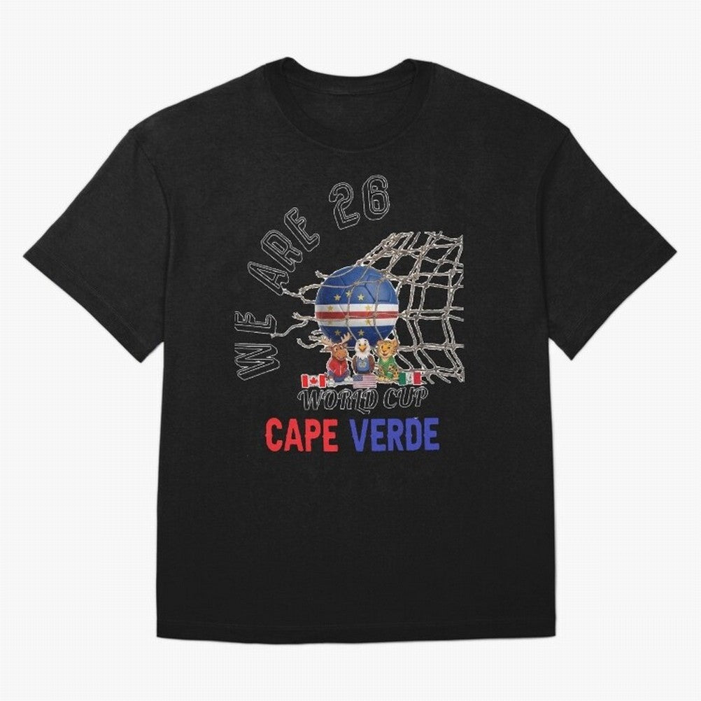 World cup 26 - Cape Verde Oversized T-Shirt Show Passion for the Stars of FIFA World Cup 2026 Group Stage for Fans of Neymar and France, Bringing Champion Mindset, Group Stage Buzz, Knockout Tension and Passionate Fan Culture; Perfect for