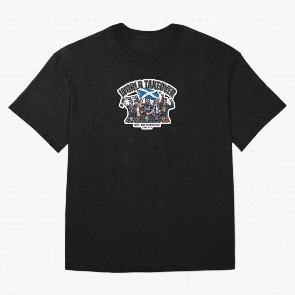 Scotland Soccer Fans Tartan Power Sticker 2026 Football Supporters Oversized T-Shirt Celebrate FIFA World Cup 2026 Featuring Haaland, Argentina, France and Brazil Energy, Global Supporter Spirit, Legendary Goals, National Colors and Tournament