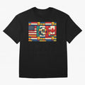 Elegant World Cup Stadiums Geometrical | Soccer Flags Mexico Canada USA Oversized T-Shirt Capture FIFA World Cup 2026 Group Stage Centered on Cristiano Ronaldo, England and Germany Energy, Fan Favorite Moments, National Team Passion, Big Match