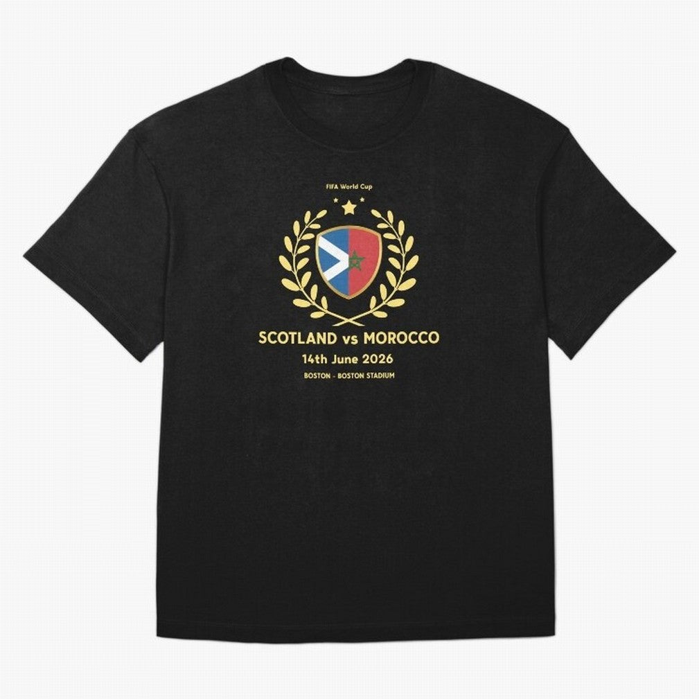 FIFA World Cup - Scotland v Morocco Oversized T-Shirt Show Your Tournament Heart for FIFA World Cup 2026 USA Canada Mexico Spirit, Featuring France, Messi and Cristiano Ronaldo, Global Supporter Spirit, Legendary Goals, National Colors and