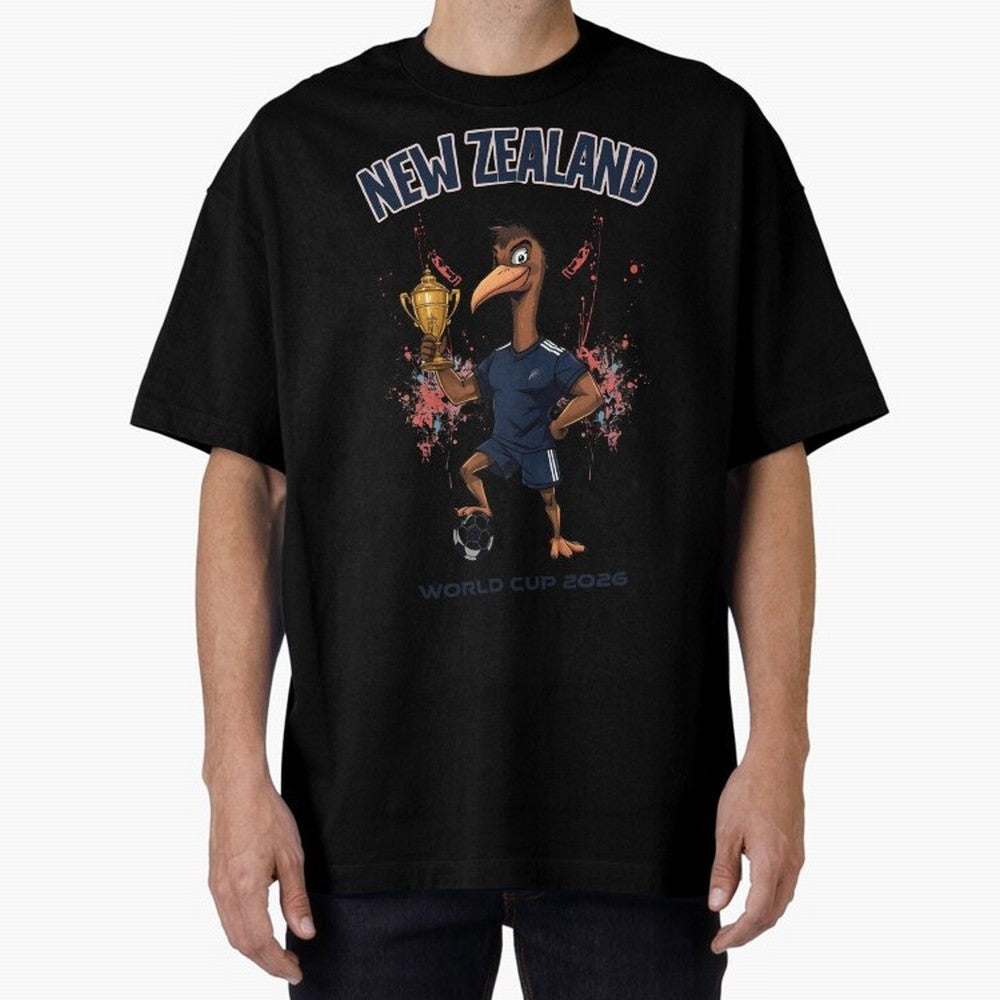 New Zealand - World Cup 2026 Oversized T-Shirt Unlock Global Football Passion for FIFA World Cup 2026, Connected to Haaland, England, France and Netherlands, Champion Mindset, Group Stage Buzz, Knockout Tension and Passionate Fan Culture; Created