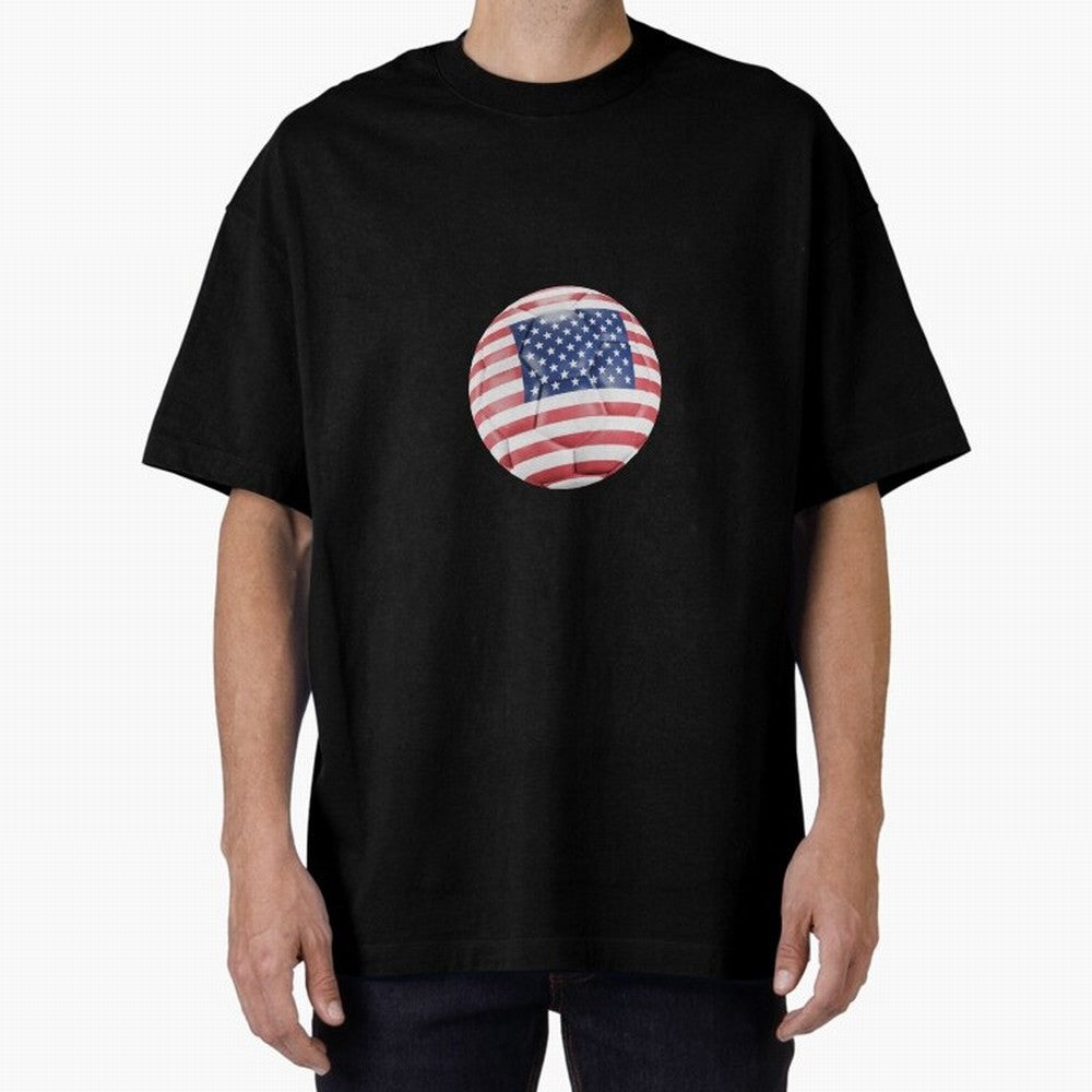 USA Soccer Oversized T-Shirt Support Your Favorite Stars during FIFA World Cup 2026 USA Canada Mexico Spirit, Capturing Argentina, France and Brazil, CR7 and Messi, Champion Mindset, Group Stage Buzz, Knockout Tension and Passionate Fan Culture;