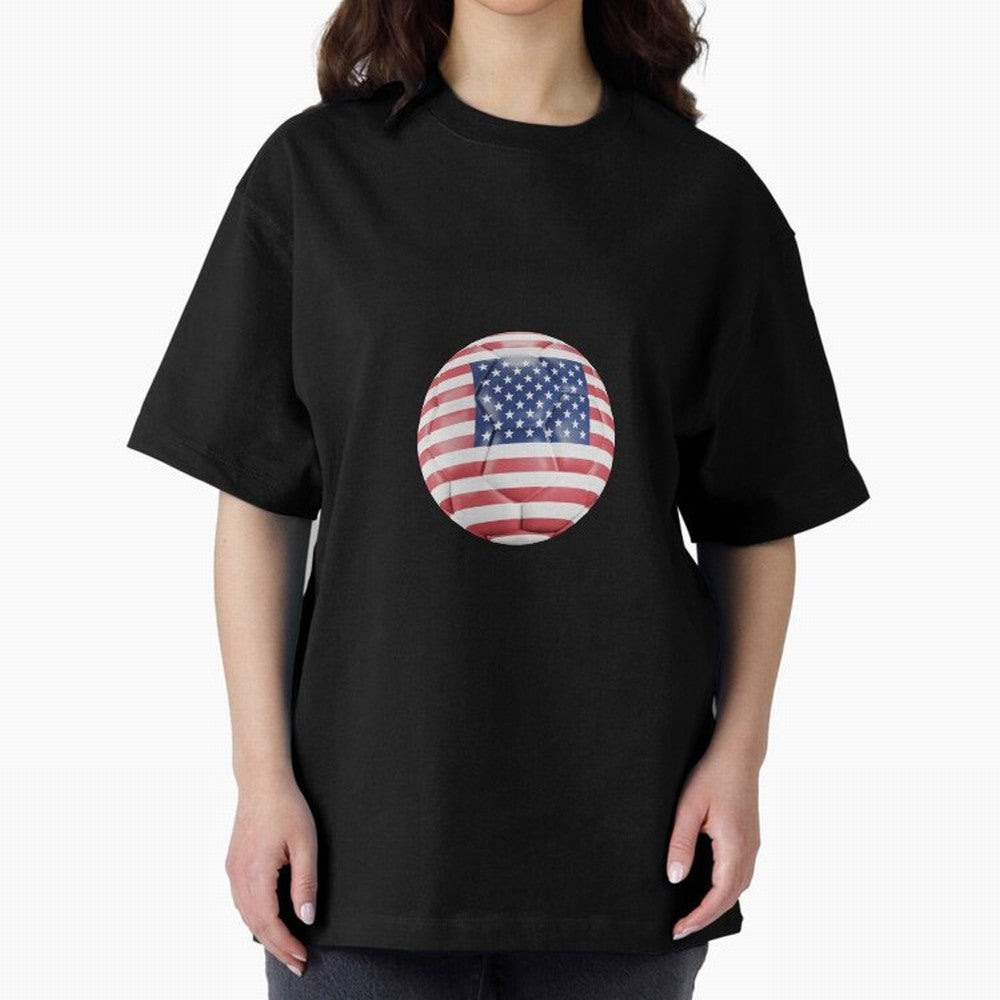 USA Soccer Oversized T-Shirt Support Your Favorite Stars during FIFA World Cup 2026 USA Canada Mexico Spirit, Capturing Argentina, France and Brazil, CR7 and Messi, Champion Mindset, Group Stage Buzz, Knockout Tension and Passionate Fan Culture;