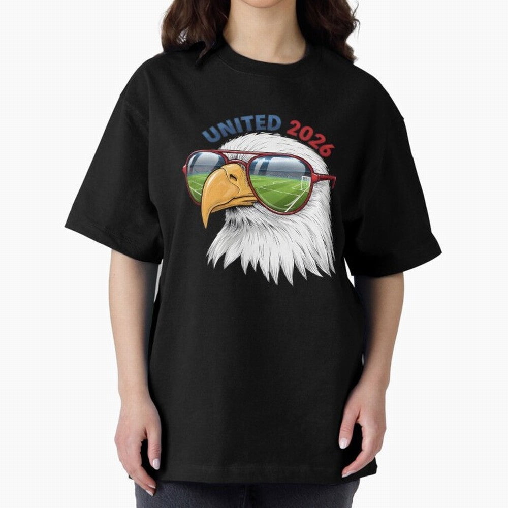 USA - World Cup 2026 Oversized T-Shirt Represent FIFA World Cup 2026 USA Canada Mexico Featuring Neymar, Haaland and Cristiano Ronaldo, France and Portugal Energy, Fan Favorite Moments, National Team Passion, Big Match Drama and Soccer History;