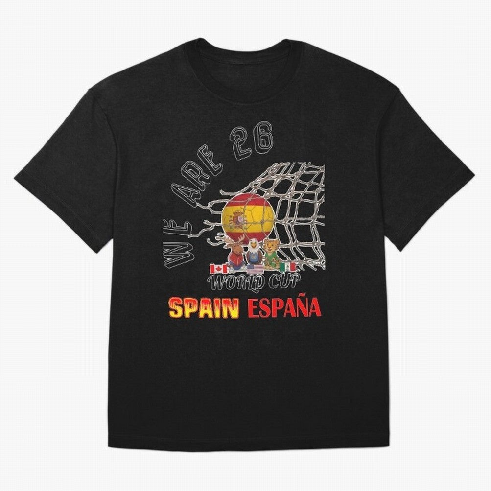 World cup 26 - Spain Oversized T-Shirt Celebrate Fan Favorites in FIFA World Cup 2026 USA Canada Mexico for Fans of Cristiano Ronaldo, Haaland and CR7 and England, Bringing Champion Mindset, Group Stage Buzz, Knockout Tension and Passionate Fan
