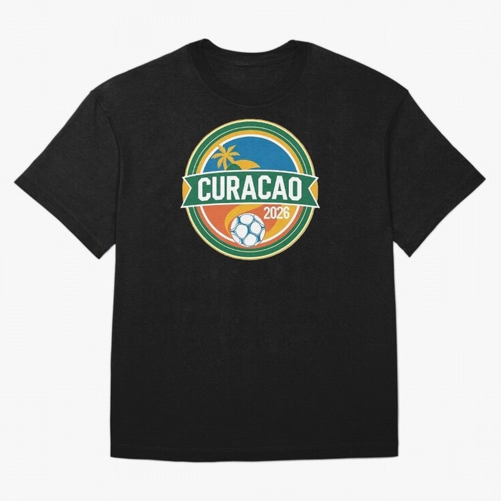 Curacao WC 2026 Oversized T-Shirt Treasure FIFA World Cup 2026 USA Canada Mexico Made for Haaland, Argentina, France and Brazil Energy, Football History, Final Match Energy, Crowd Noise and Once in a Lifetime Moments; Ideal for Football Dads,