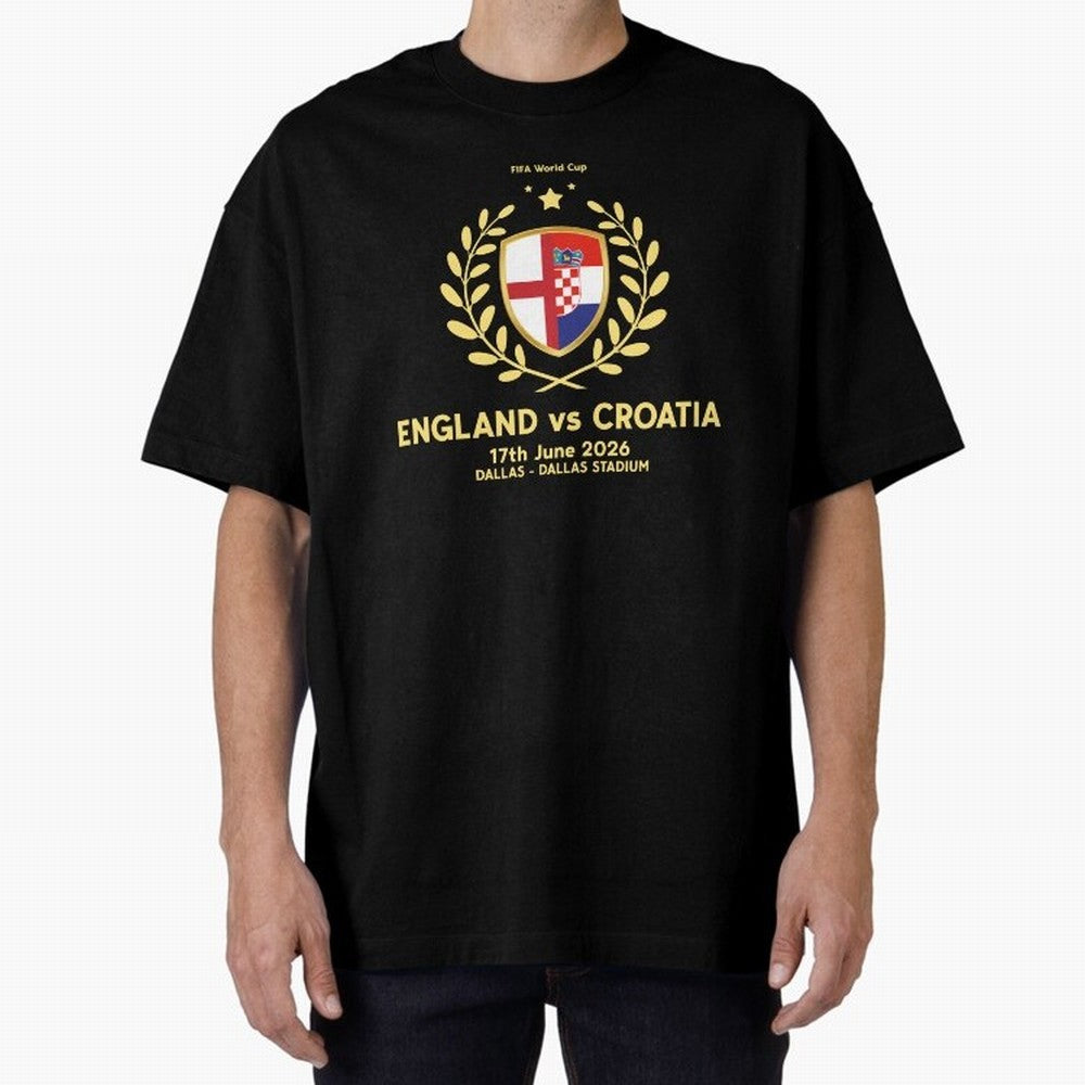 FIFA World Cup - England v Croatia Oversized T-Shirt Represent the FIFA World Cup 2026 Journey through Neymar, Haaland and Cristiano Ronaldo Highlights, Germany Pride, Match Day Excitement, Supporter Culture, Golden Goals and Global Football