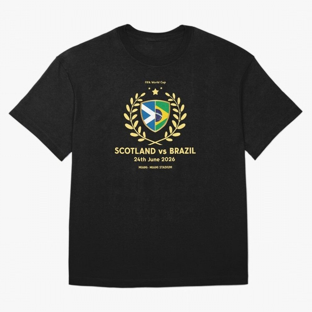 FIFA World Cup - Scotland v Brazil Oversized T-Shirt Relive Legendary Nights from FIFA World Cup 2026 USA Canada Mexico Connected to CR7 and Messi, Argentina Energy, Worldwide Fan Energy, Dramatic Goals, Stadium Lights and Championship