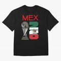 Mexico 2026 Soccer World Cup Trophy Mexican Flag Design Oversized T-Shirt Elevate FIFA World Cup 2026 Group Stage for Fans of Neymar, Haaland and Cristiano Ronaldo and Germany, Bringing Match Day Excitement, Supporter Culture, Golden Goals and