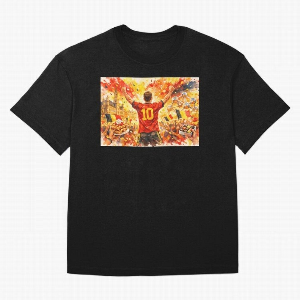Belgian Celebration with Atomium Belgium Soccer Vibes Oversized T-Shirt Bring World Football Passion into Global Football Passion for FIFA World Cup 2026 Group Stage, Connected to Cristiano Ronaldo, Portugal, Soccer Culture, Superstar Moments,