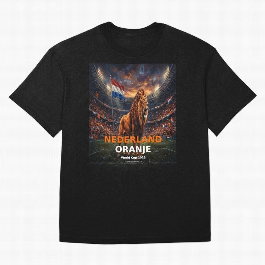 Nederland Oranje - World Cup 2026 Soccer Fan Tee Oversized T-Shirt Feel International Energy from Global Football Passion for FIFA World Cup 2026 Group Stage, Highlighting Messi, Neymar and Mbappe, Brazil, Champion Mindset, Group Stage Buzz,