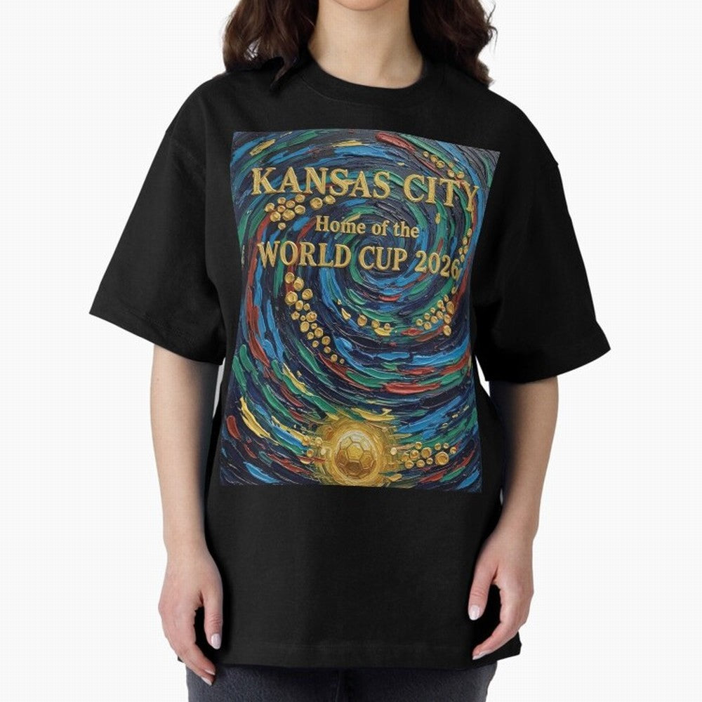 Kansas City Home of the World Cup 2026 Soccer Fan ¡ª Moody Jewel Art Print Oversized T-Shirt Represent Fans Who Live for Match Day Hype around FIFA World Cup 2026 Group Stage, Mbappe, Portugal, Football Passion, Legendary Performances, Festival