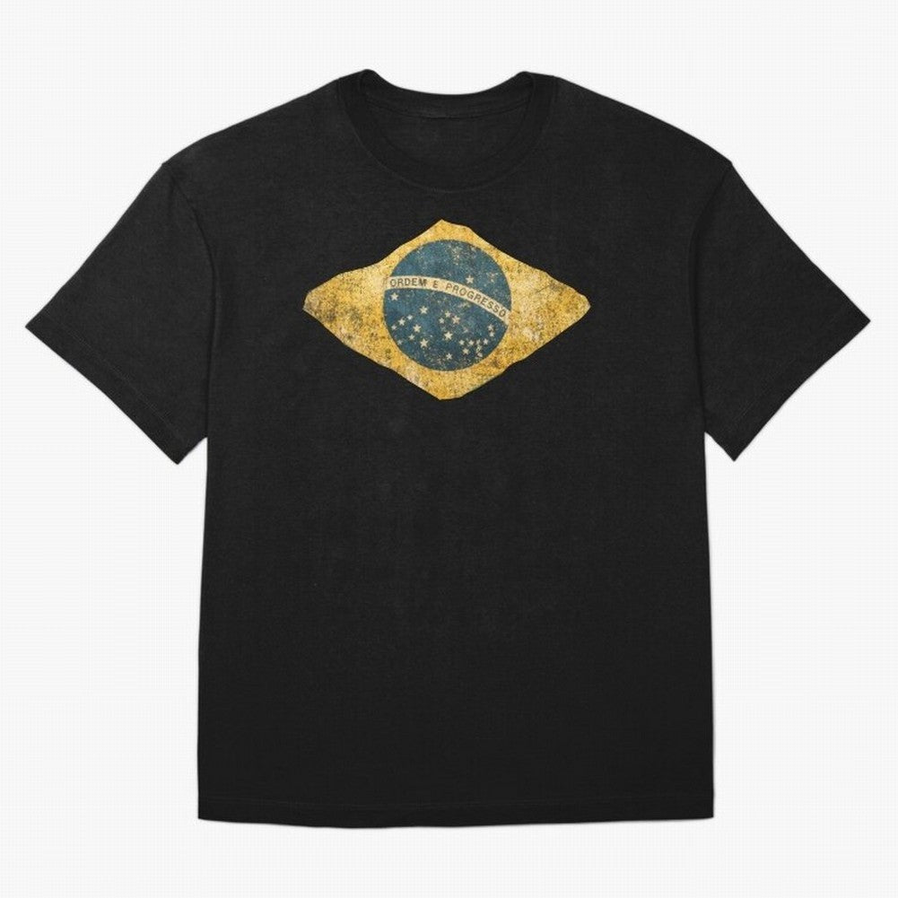 Vintage Brazil Flag Soccer Fan Design Oversized T-Shirt Bring FIFA World Cup 2026 Spirit, Made for England, France and Netherlands, Mbappe and Neymar, Supporter Pride, Iconic Celebrations, Legendary Names and Global Match Day Energy; Created for