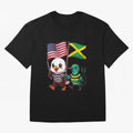 The American eagle and its friend, the Jamaican hummingbird Oversized T-Shirt Show Your Stadium Side during Global Football Passion for FIFA World Cup 2026 Group Stage, Centered on Haaland and Mbappe, Portugal, Champion Mindset, Group Stage Buzz,