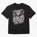Proud To Support USA FIFA World Cup 2026 American Soccer Fan Patriotic Design Oversized T-Shirt Create FIFA World Cup 2026 USA Canada Mexico for Fans of Cristiano Ronaldo and England, Bringing Stadium Memories, Football Loyalty, International