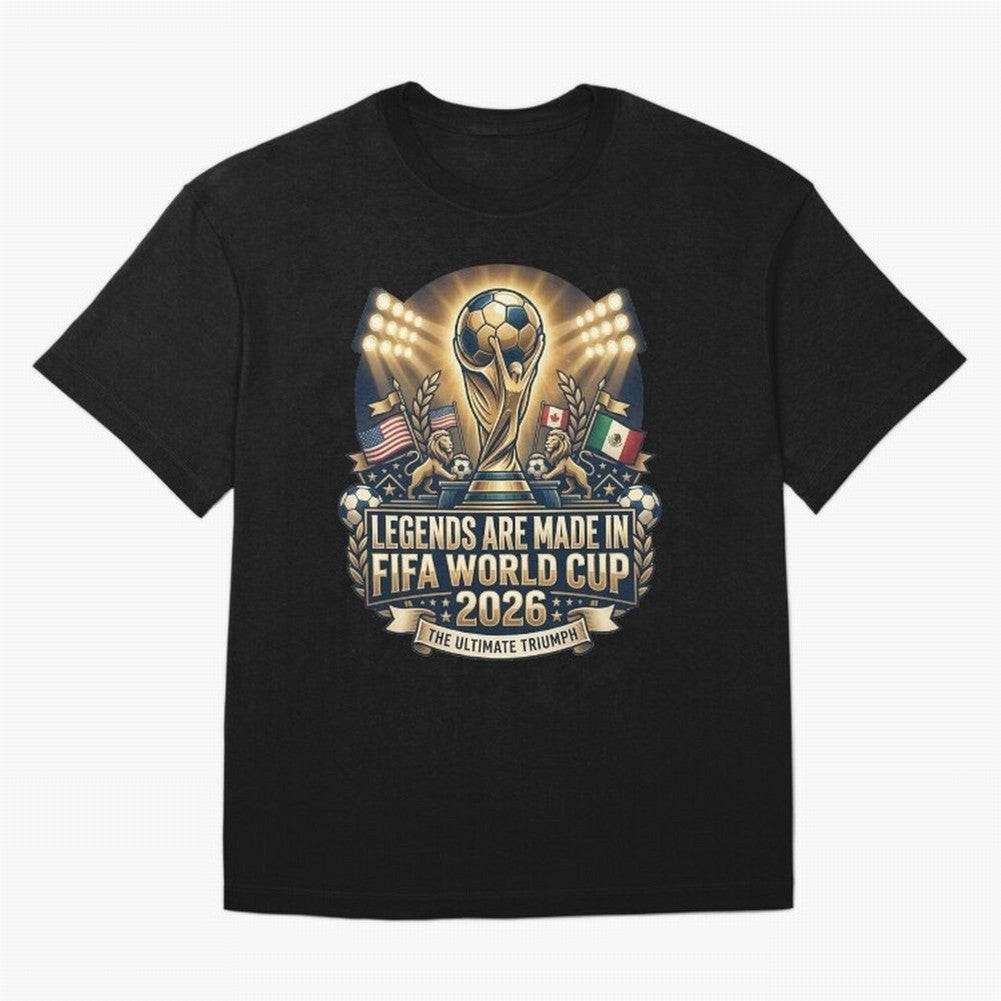 Legendary FIFA World Cup 2026 Football Quote Design For Passionate Soccer Fans Oversized T-Shirt Celebrate Unforgettable Nights in Match Day Hype around FIFA World Cup 2026 USA Canada Mexico, Cristiano Ronaldo, France and Portugal, Football