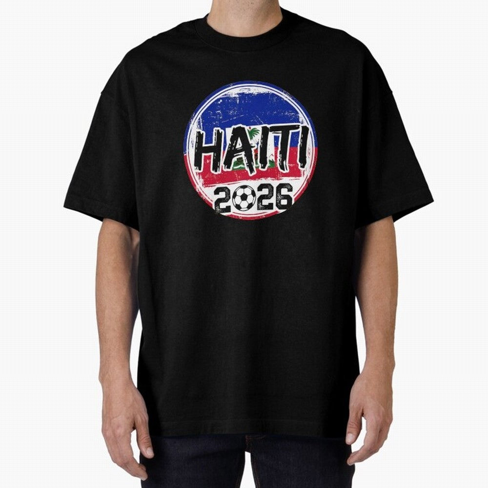 Haiti World Cup 2026 Soccer Fan Game Day T-Shirt_86605887 Oversized T-Shirt Capture Stadium Memories from FIFA World Cup 2026 for Fans of Haaland and Mbappe and England, France and Netherlands, Bringing Tournament Hype, Historic Matchups, Family