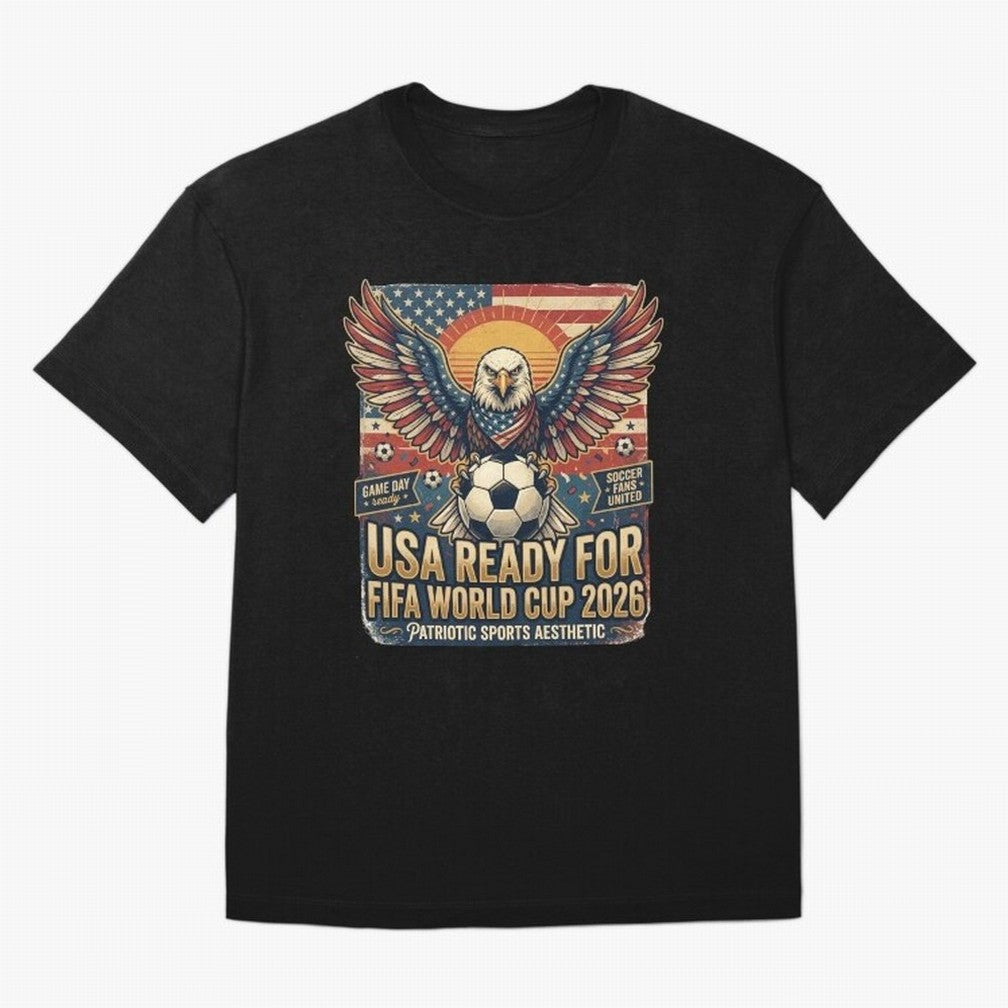 SA FIFA World Cup 2026 Soccer Pride Design For American Football Fans Oversized T-Shirt Bring Retro Soccer Energy to FIFA World Cup 2026 Group Stage Spirit, Celebrating Netherlands, Haaland and Mbappe, Sports Nostalgia, International Competition,