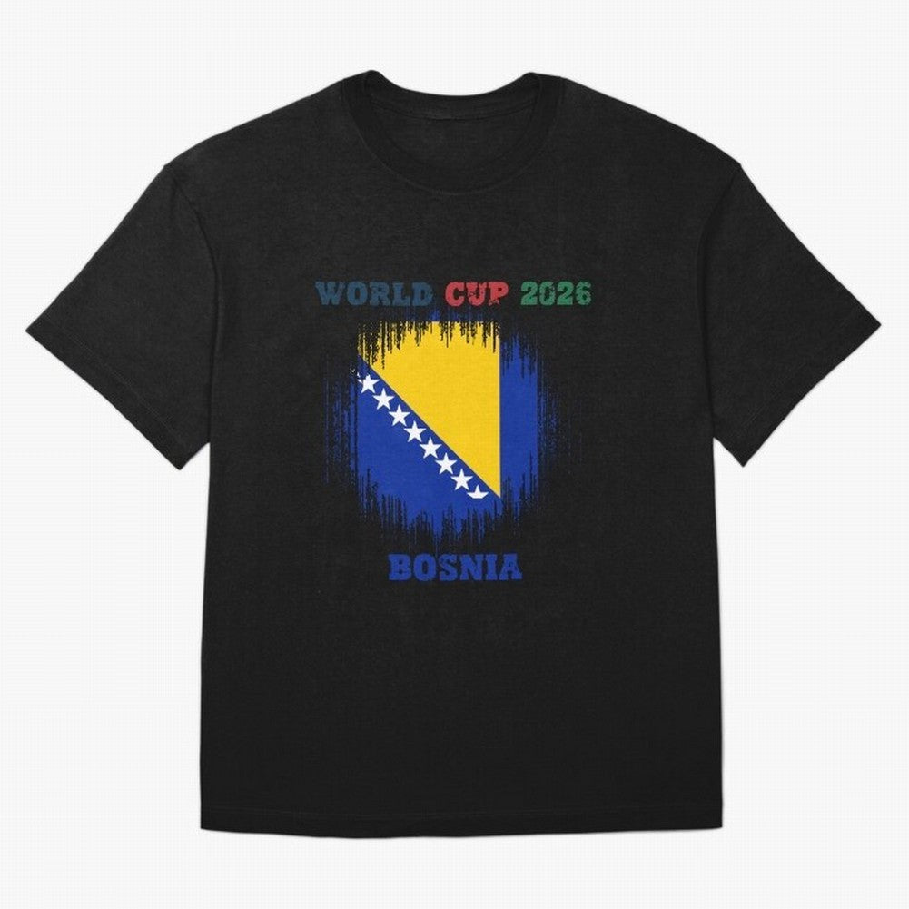 BOSNIA WORLD CUP 2026 Oversized T-Shirt Celebrate the Biggest Stage of FIFA World Cup 2026 USA Canada Mexico for Fans of Neymar and Netherlands, Bringing Championship Spirit, Famous Goals, Roaring Crowds and International Football Unity; Made for
