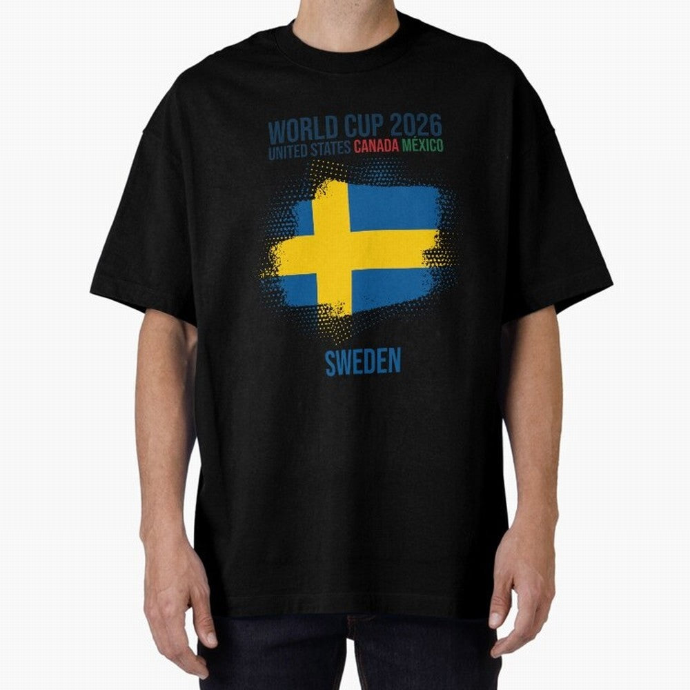 SWEDEN WORLD CUP 2026 Oversized T-Shirt Feel the Heartbeat of the FIFA World Cup 2026 Group Stage Journey through Neymar, Haaland and Cristiano Ronaldo Highlights, Portugal Pride, Supporter Pride, Iconic Celebrations, Legendary Names and Global