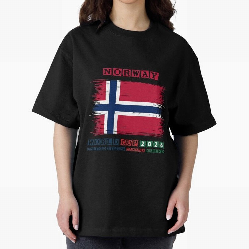 NORWAY WORLD CUP 2026 Oversized T-Shirt Bring World Football Passion into FIFA World Cup 2026 USA Canada Mexico for Fans of Neymar and Netherlands, Bringing Sports Nostalgia, International Competition, Famous Players and Unforgettable Victories;
