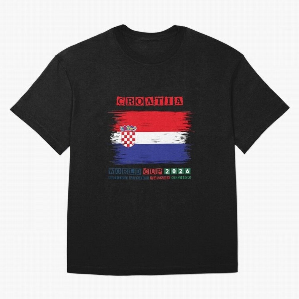 CROATIA WORLD CUP 2026 Oversized T-Shirt Share the Excitement of the FIFA World Cup 2026 Group Stage Journey through Cristiano Ronaldo Highlights, England Pride, Football History, Final Match Energy, Crowd Noise and Once in a Lifetime Moments;