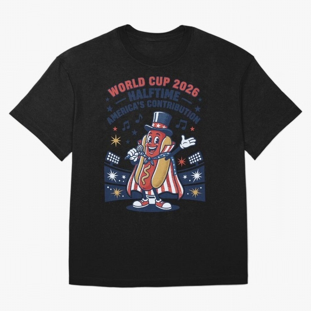 World Cup 2026 Halftime ¡ª America's Contribution V2 Oversized T-Shirt Fuel the Hype around FIFA World Cup 2026 Group Stage Spirit, Capturing France and Portugal, Messi, CR7 and Mbappe, Stadium Memories, Football Loyalty, International Chants and
