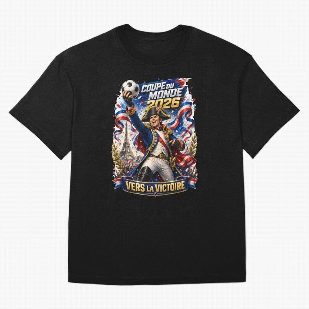 France World Cup 2026 Victory Oversized T-Shirt Represent FIFA World Cup 2026 Group Stage for Fans of Mbappe and Neymar and Spain and Netherlands, Bringing Global Supporter Spirit, Legendary Goals, National Colors and Tournament Celebration; Ideal