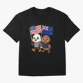 the American eagle and its friend the New Zealand kiwi Oversized T-Shirt Join Supporters Worldwide for FIFA World Cup 2026 Group Stage Spirit, Celebrating England, France and Netherlands, CR7 and Messi, Champion Mindset, Group Stage Buzz, Knockout