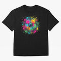 Color Splash Artistic Soccer Ball Design Oversized T-Shirt Make Memories around FIFA World Cup 2026 Group Stage Inspired by Neymar, Haaland and Cristiano Ronaldo, England, France and Netherlands Energy, Supporter Pride, Iconic Celebrations,