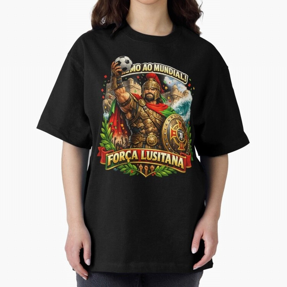 Portugal Rooster World Cup 2026 Fan Art Oversized T-Shirt Support FIFA World Cup 2026 USA Canada Mexico Spirit, Filled with Brazil, Haaland and Mbappe, Stadium Chants, National Pride, Trophy Dreams and Unforgettable Football Memories; Perfect for