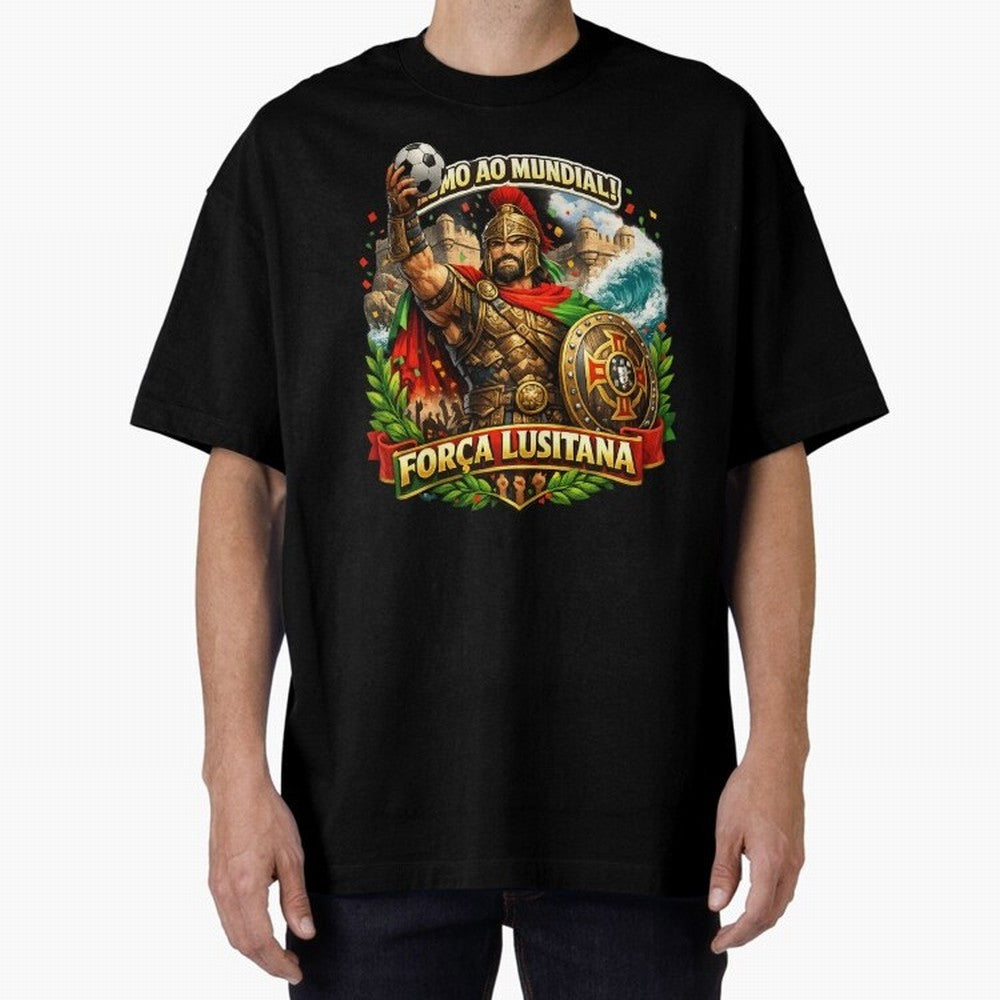 Portugal Rooster World Cup 2026 Fan Art Oversized T-Shirt Support FIFA World Cup 2026 USA Canada Mexico Spirit, Filled with Brazil, Haaland and Mbappe, Stadium Chants, National Pride, Trophy Dreams and Unforgettable Football Memories; Perfect for