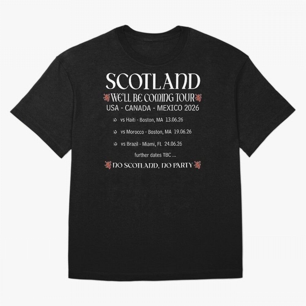Scotland We'll be Coming Tour Oversized T-Shirt Stand with the FIFA World Cup 2026 USA Canada Mexico Journey through CR7 and Messi Highlights, Portugal Pride, Soccer Culture, Superstar Moments, National Team Dreams and Competitive Fire; Great for