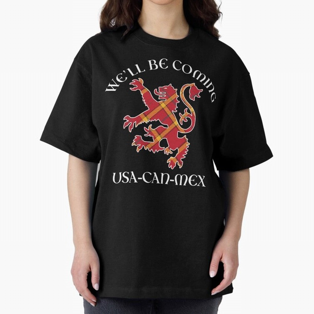 Scotland on Tour WC 2026 Oversized T-Shirt Follow the FIFA World Cup 2026 Journey through Haaland Highlights, Germany Pride, Fan Favorite Moments, National Team Passion, Big Match Drama and Soccer History; Ideal for Passionate Fans Who Love
