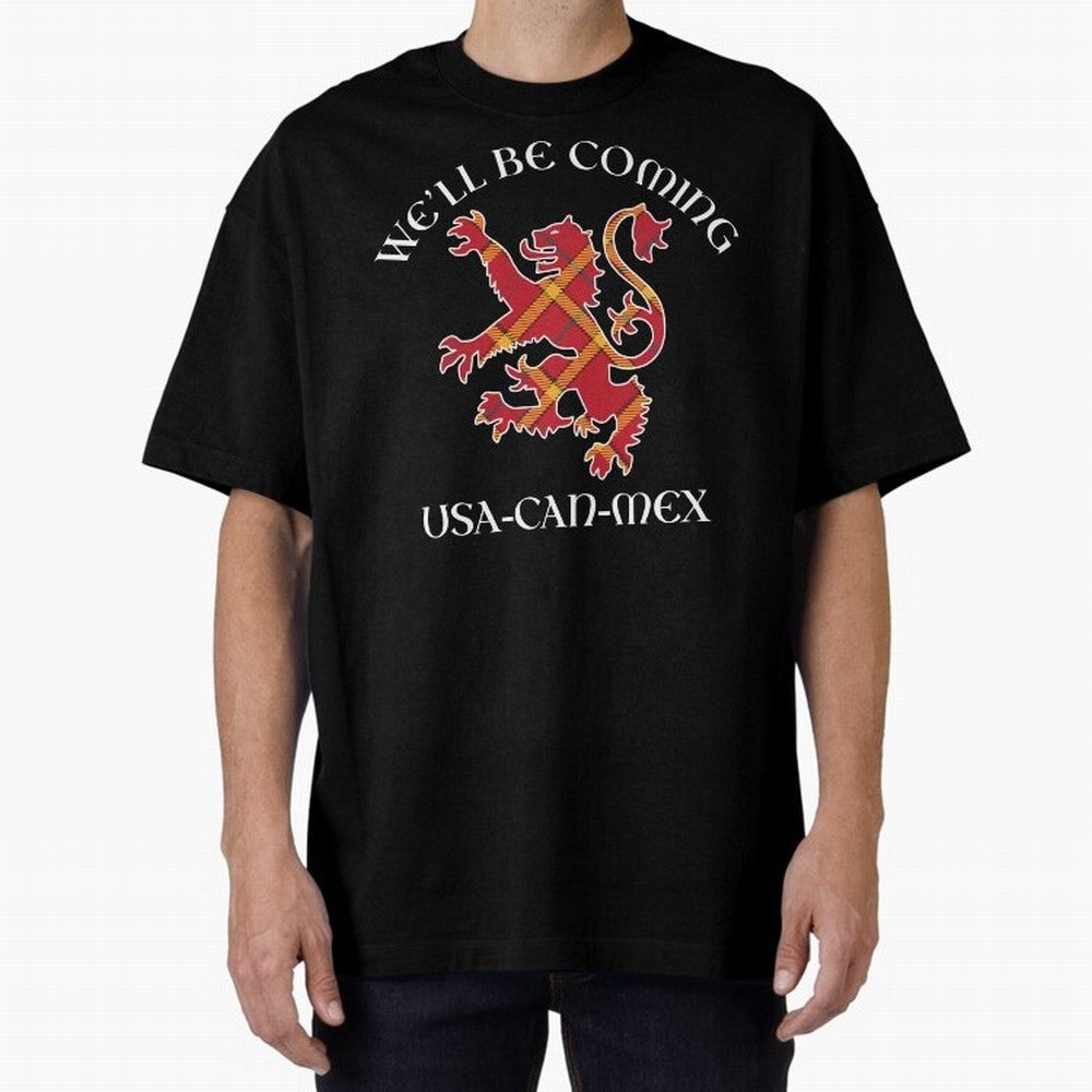 Scotland on Tour WC 2026 Oversized T-Shirt Follow the FIFA World Cup 2026 Journey through Haaland Highlights, Germany Pride, Fan Favorite Moments, National Team Passion, Big Match Drama and Soccer History; Ideal for Passionate Fans Who Love
